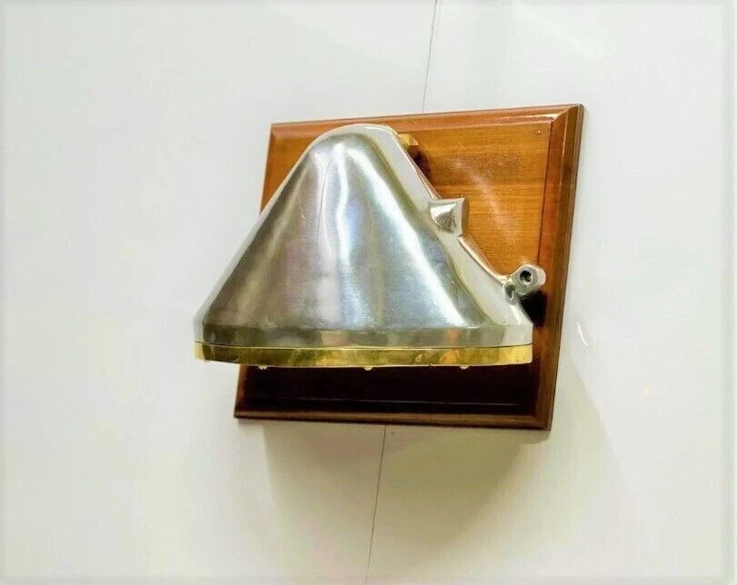 Modern Brass & Aluminum Triangle Wall Sconce – Vintage Industrial Nautical Light Fixture Modern Brass & Aluminum Triangle Wall Sconce – Vintage Industrial Nautical Light Fixture