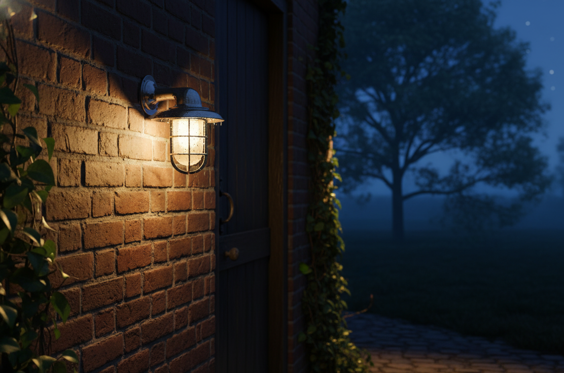 Nautical Aluminum Bulkhead Wall Light with Shade – Marine Industrial Outdoor Sconce | Vintage Ship Passageway Lamp