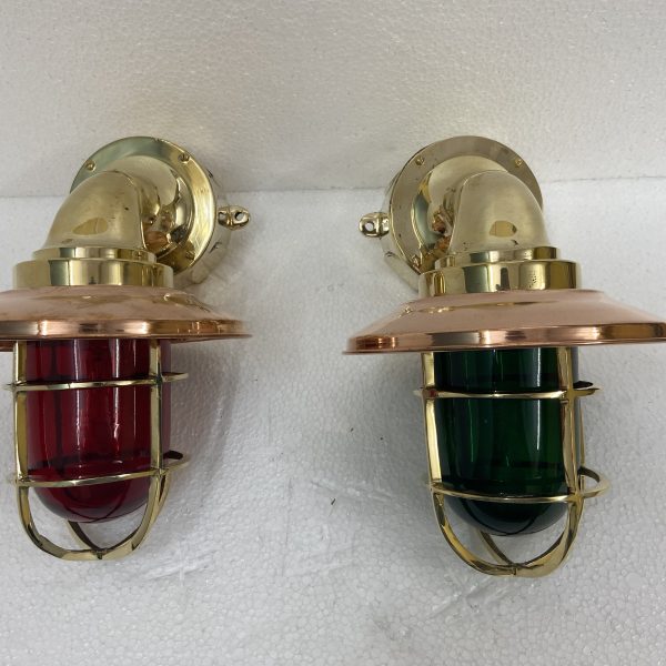 Display this light set together for a striking port/starboard theme — perfect for entryways, patios, or as statement lighting in a coastal or vintage industrial interior.