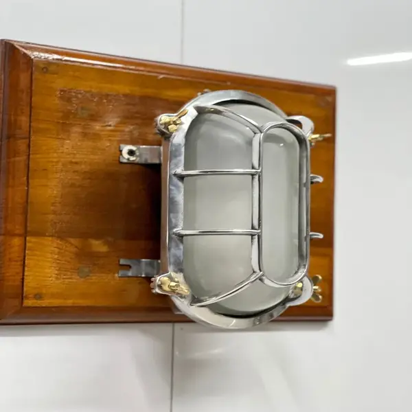 Nautical Marine Aluminum Wall Passageway Ship Antique Light with White Glass