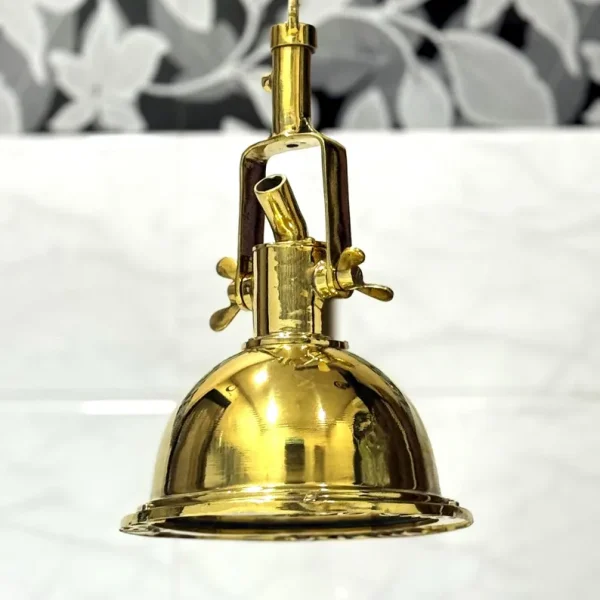 Brass Wiska Cargo Hanging Light – Antique Nautical Marine Pendant Industrial Ship Decor Lamp